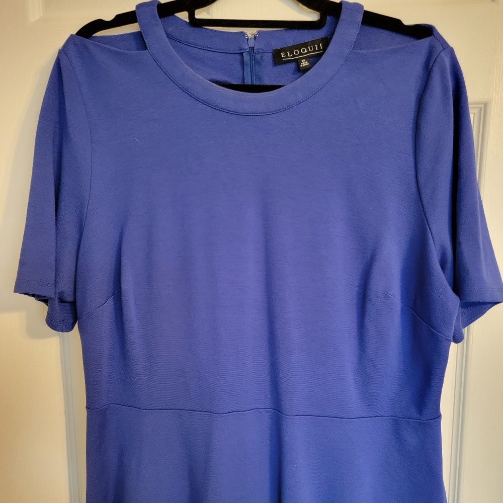 Blue Peplum Top by Eloquii Plus Size 20